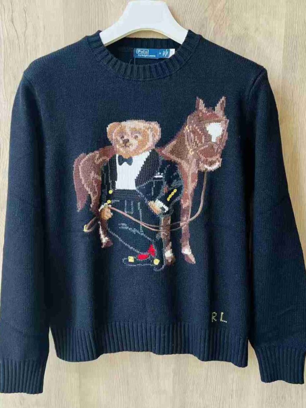 Polo Ralph Lauren Equestrian Bear Crewneck Knit Sweater